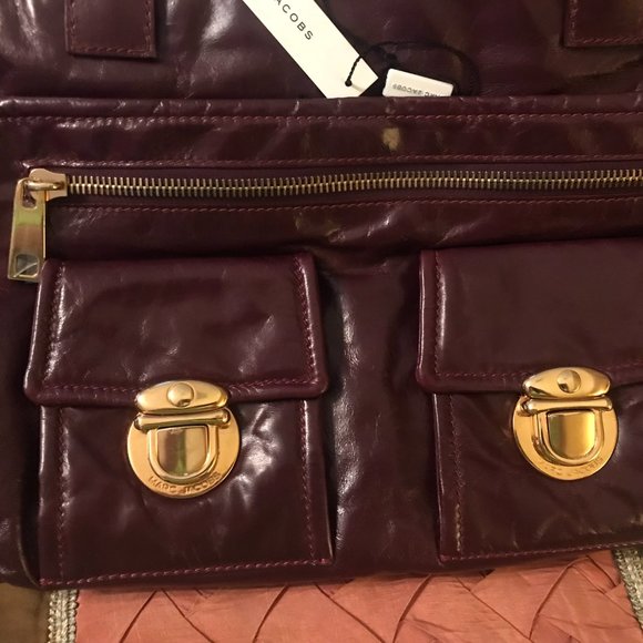 Mark Jacobs Stella Dark Plum Tote - Picture 1 of 5